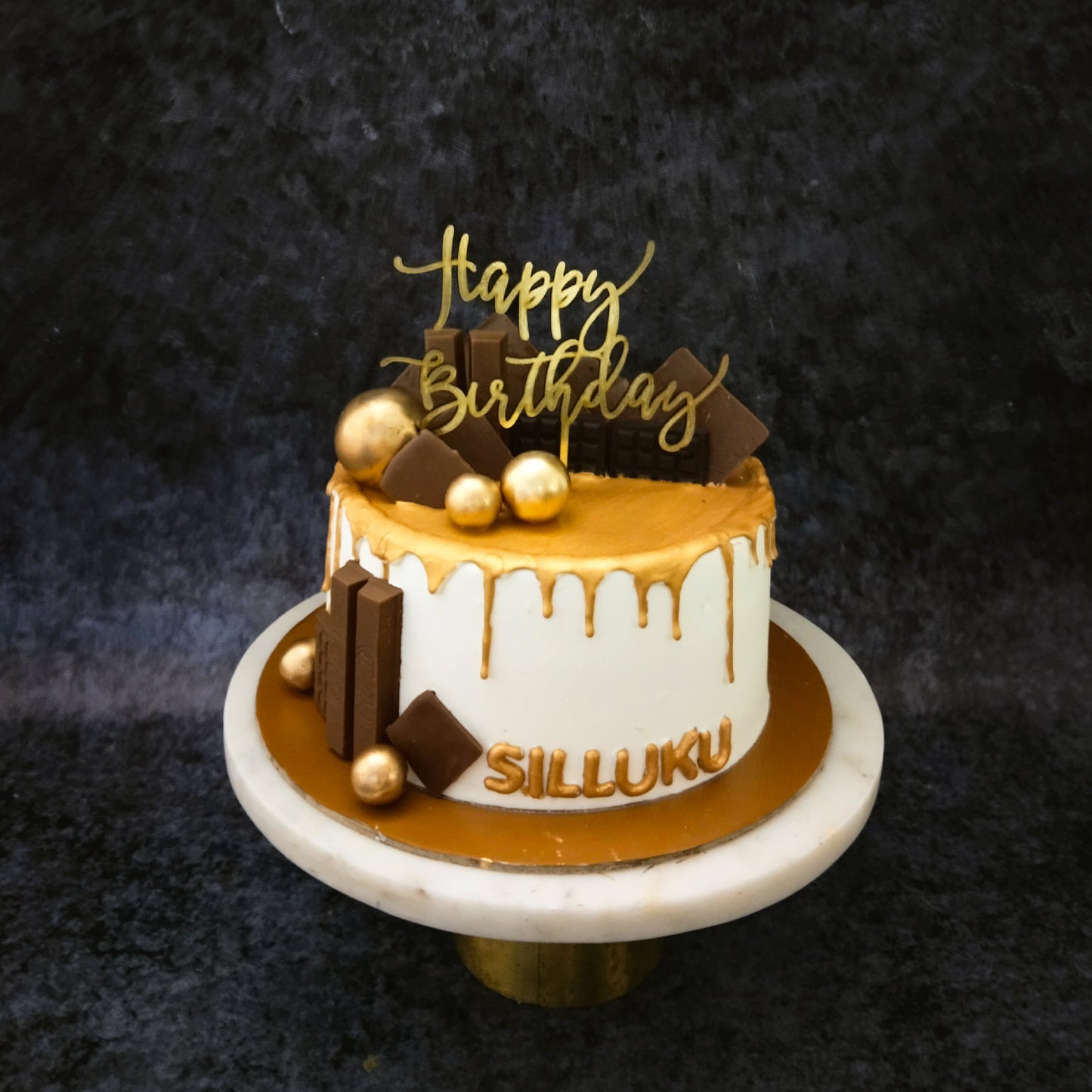 Golden Birthday Cake