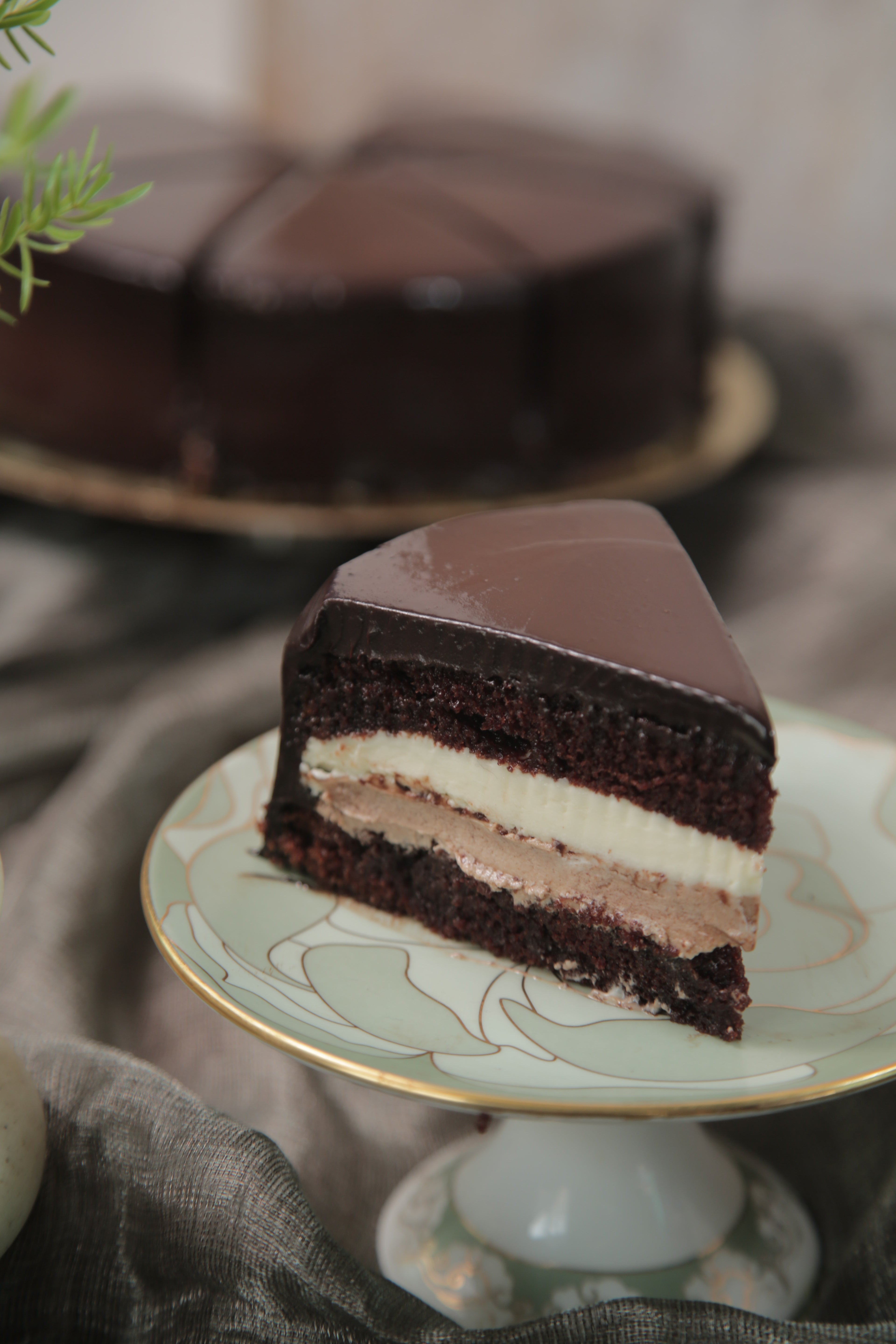 Triple Chocolate Cake -  Tuxedo Cake Pastry