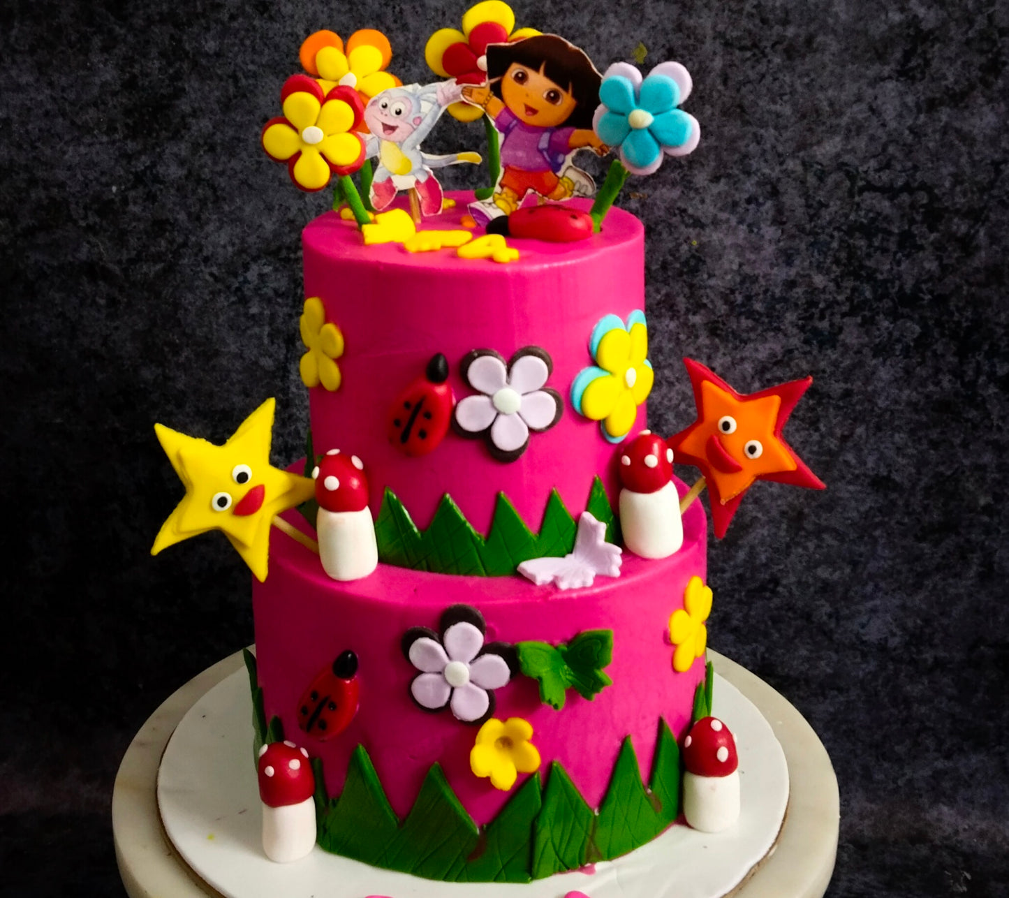 Dora Theme cake