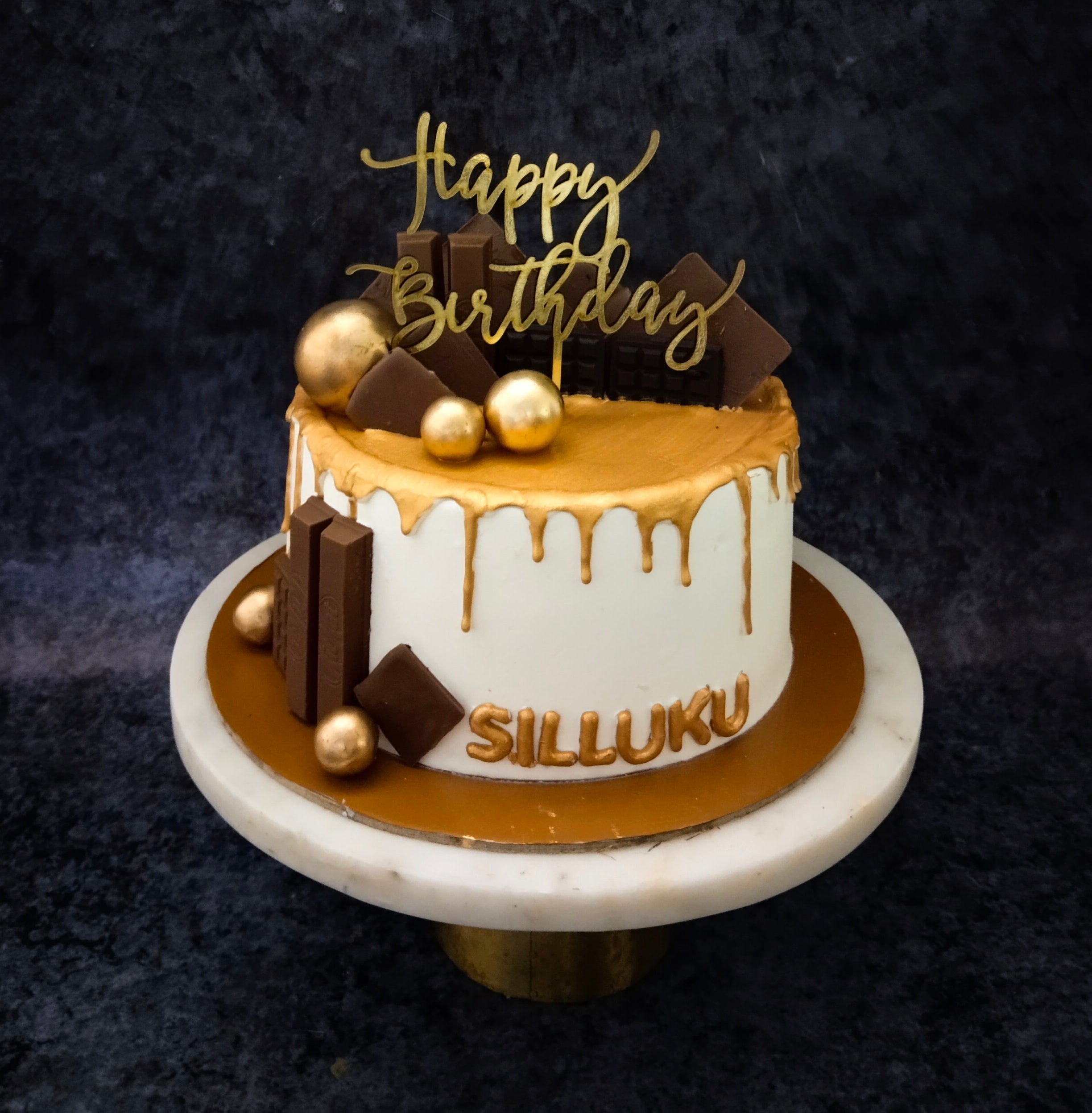 Golden Birthday Cake