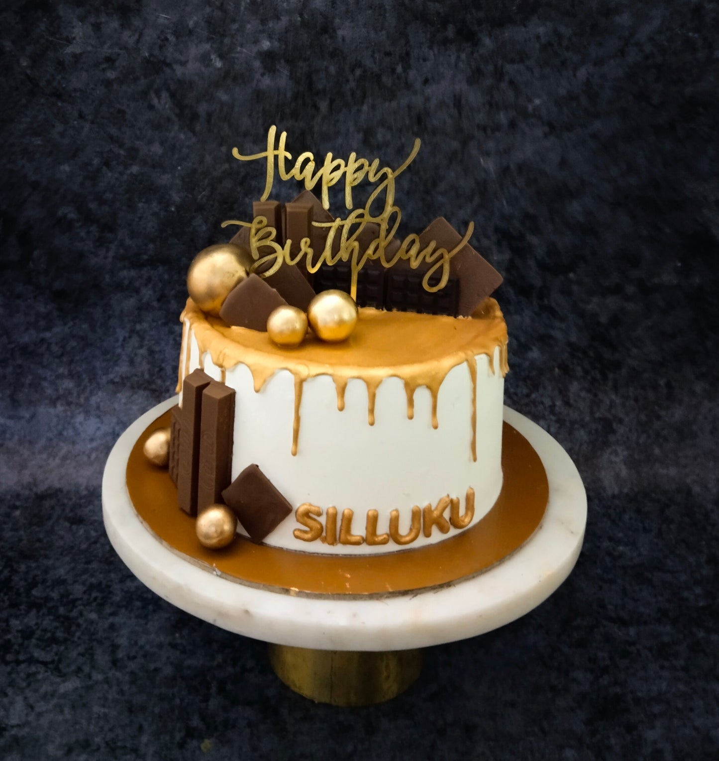 Golden Birthday Cake